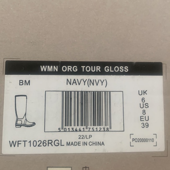 Hunter Original Tour Gloss rain boots in navy - Picture 8 of 8